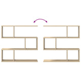 Wall Shelf Sonoma Oak 80 x 12 x 79.5 cm Engineered Wood - Close-Up Angle