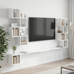 Wall-Mounted TV Shelf White 180 x 15 x 94 cm Engineered Wood