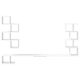 Wall-Mounted TV Shelf White 180 x 15 x 94 cm Engineered Wood - Top-Down View