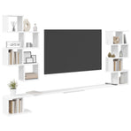 Wall-Mounted TV Shelf White 180 x 15 x 94 cm Engineered Wood