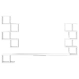Wall-Mounted TV Shelf White 160 x 15 x 94 cm Engineered Wood - Top-Down View
