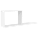 Floating Shelves White 80 x 15 x 30 cm Engineered Wood - Front View
