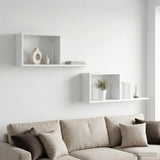 Floating Shelves 2 pcs White 80 x 15 x 30 cm Engineered Wood