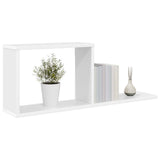 Floating Shelves 2 pcs White 80 x 15 x 30 cm Engineered Wood - Side View
