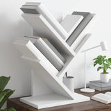 Tree Bookshelf 3-Tier 30 x 18 x 40 cm Engineered Wood White