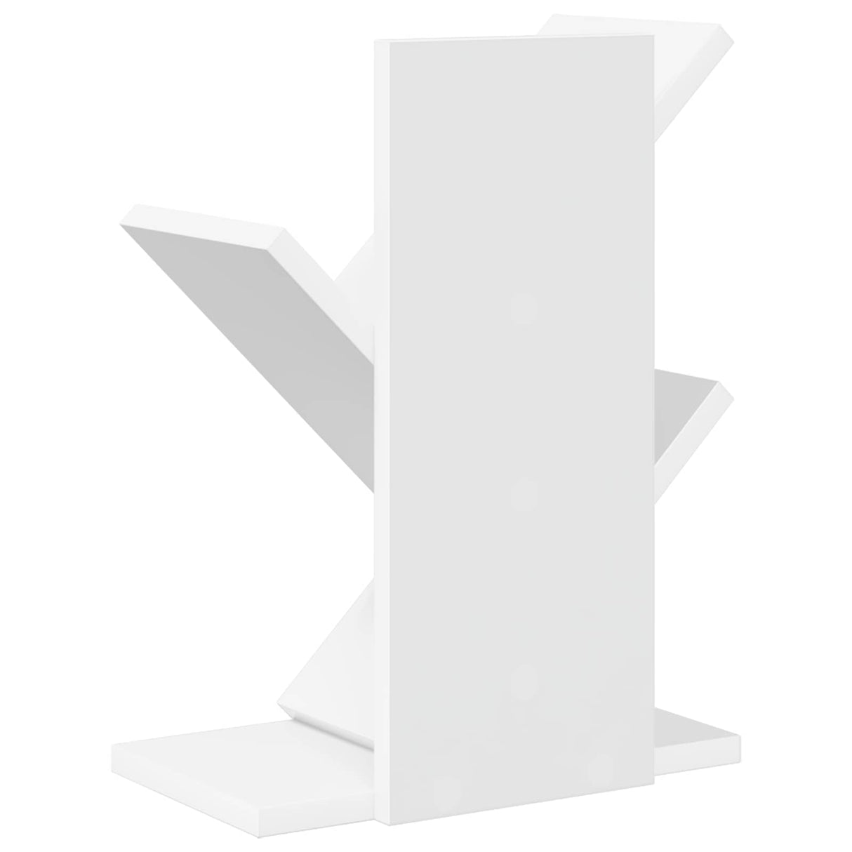 Tree Bookshelf 3-Tier 30 x 18 x 40 cm Engineered Wood White