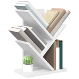 Tree Bookshelf 3-Tier 30 x 18 x 40 cm Engineered Wood White