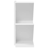 Tree Bookshelf 3-Tier 30 x 18 x 40 cm Engineered Wood White - 45-Degree Angle