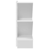 Tree Bookshelf 3-Tier 30 x 18 x 48 cm Engineered Wood White - 45-Degree Angle