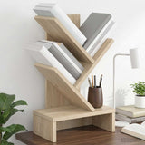 Tree Bookshelf 3-Tier 30 x 18 x 48 cm Engineered Wood