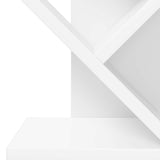 Tree Bookshelf 6-Tier 30 x 18 x 100 cm Engineered Wood White - Low Angle