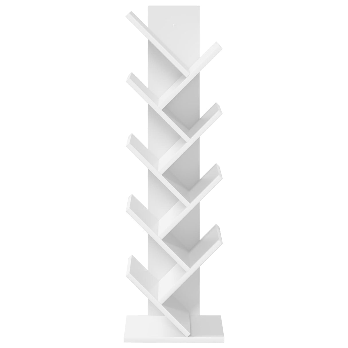 Tree Bookshelf 6-Tier 30 x 18 x 100 cm Engineered Wood White