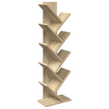 Tree Bookshelf 6-Tier 30 x 18 x 100 cm Engineered Wood - Front View