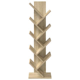Tree Bookshelf 6-Tier 30 x 18 x 100 cm Engineered Wood - Top-Down View