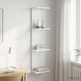 Wall Shelf White 25 x 15 x 100 cm Engineered Wood