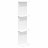 Wall Shelf White 25 x 15 x 100 cm Engineered Wood - Front View