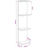 Wall Shelf Sonoma Oak 25 x 15 x 100 cm Engineered Wood - Close-Up Angle