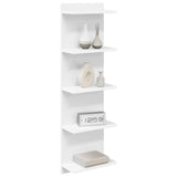 Wall Shelf White 30 x 15 x 100 cm Engineered Wood - Side View