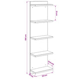 Wall Shelf White 30 x 15 x 100 cm Engineered Wood