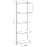 Wall Shelf Sonoma Oak 30 x 15 x 100 cm Engineered Wood