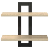 Floating Shelves Sonoma Oak 40 x 15 x 40 cm Engineered Wood - Top-Down View