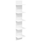Wall Shelf White 22 x 15 x 100 cm Engineered Wood - Front View