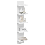 Wall Shelf 2 pcs White 22 x 15 x 100 cm Engineered Wood