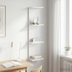 Wall Shelf White 22 x 15 x 100 cm
