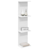 Wall Shelf 2 pcs White 22 x 15 x 100 cm Engineered Wood - Side View