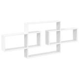 Wall Shelf White 130 x 10 x 50 cm Engineered Wood - Front View
