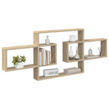 Wall Shelf Sonoma Oak 130 x 10 x 50 cm Engineered Wood