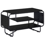 TV Stand 80 x 36 x 45 cm Black Oak Engineered Wood