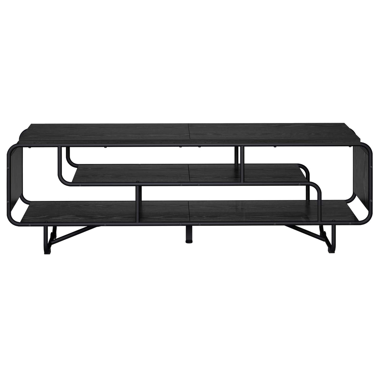 TV Stand 140 x 36 x 45 cm Black Oak Engineered Wood