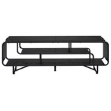 TV Stand 140 x 36 x 45 cm Black Oak Engineered Wood