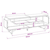 TV Stand 140 x 36 x 45 cm Black Oak Engineered Wood