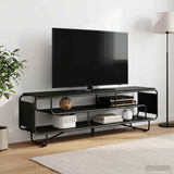 TV Stand 180 x 36 x 45 cm Black Oak Engineered Wood
