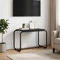 TV Stand 60 x 35.5 x 42 cm Black Oak Engineered Wood