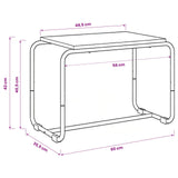 TV Stand 60 x 35.5 x 42 cm Black Oak Engineered Wood