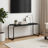 TV Stand 98 x 35.5 x 42 cm Black Oak Engineered Wood