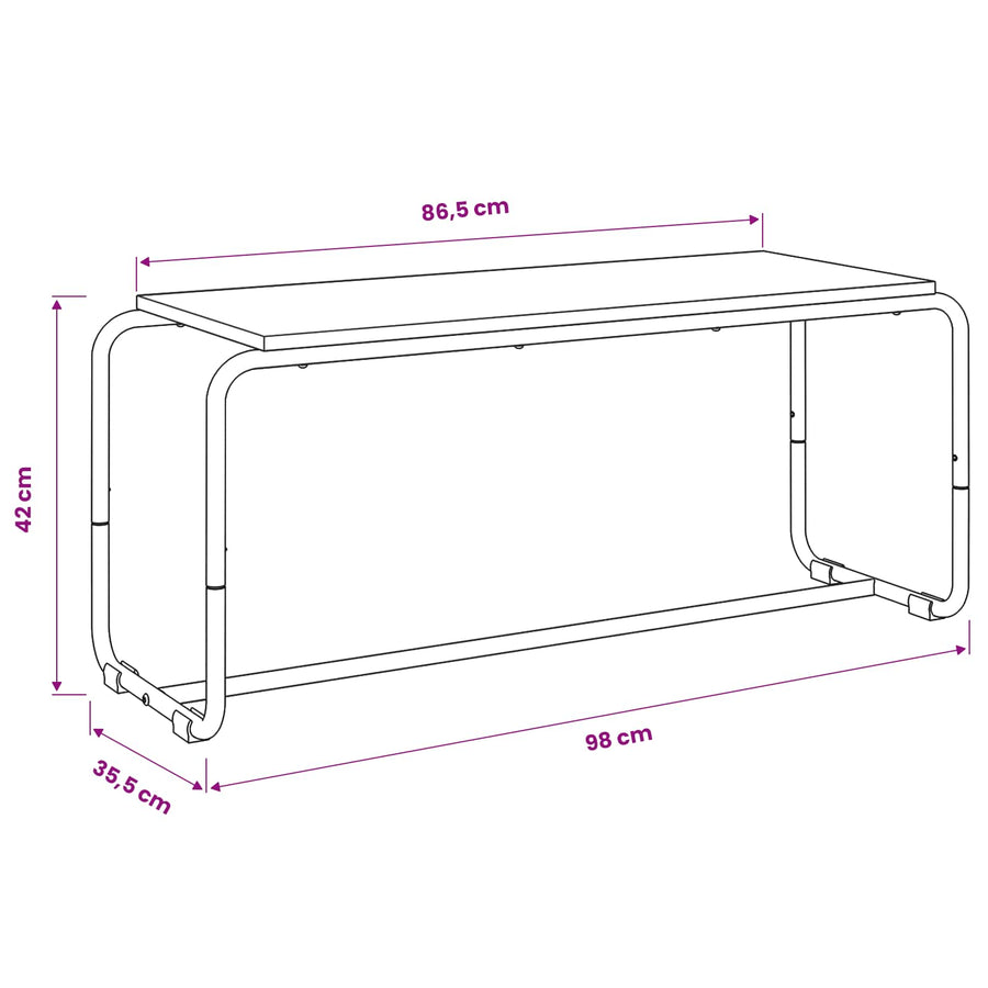 TV Stand 98 x 35.5 x 42 cm Sonoma Oak Engineered Wood