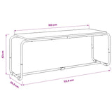 TV Stand 113.5 x 35.5 x 42 cm Black Oak Engineered Wood