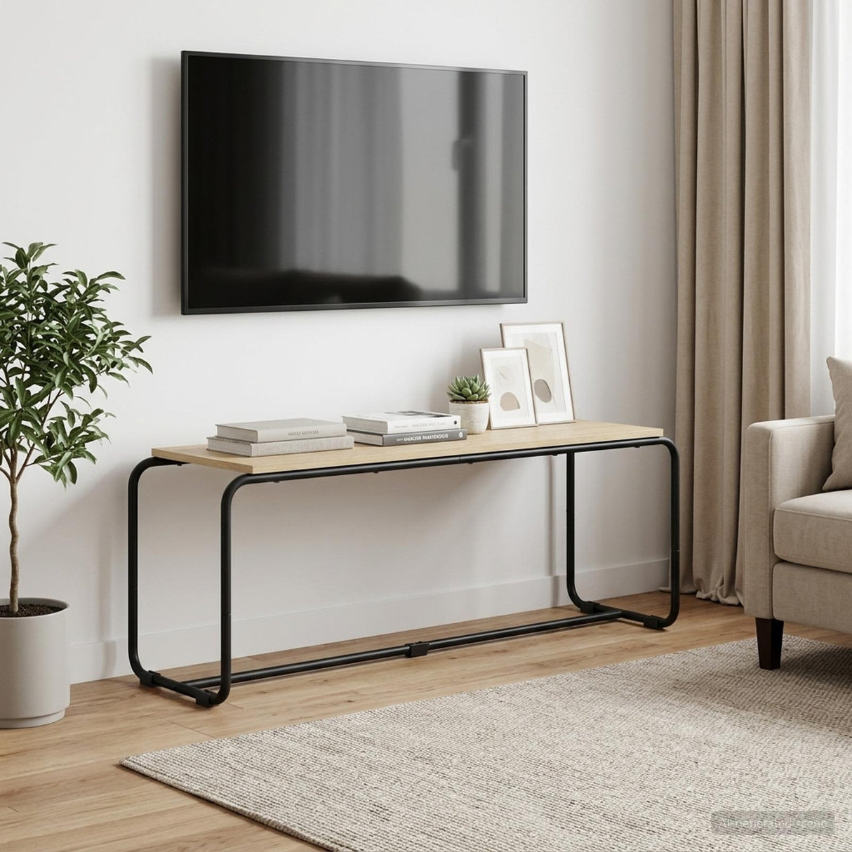 TV Stand 113.5 x 35.5 x 42 cm Sonoma Oak Engineered Wood