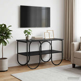 TV unit 80 x 40 x 50 cm Black Oak Engineered Wood