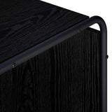Sideboard Black Oak 80 x 37.5 x 64.5 cm Engineered Wood