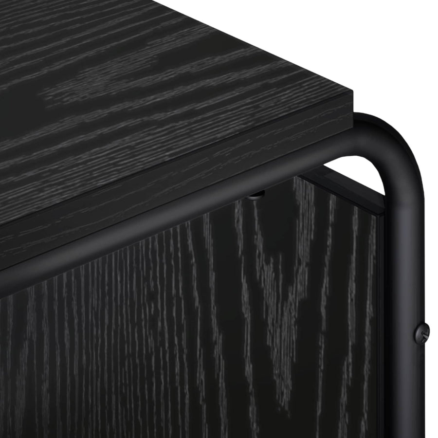 Sideboard Black Oak 93.5 x 37.5 x 64.5 cm Engineered Wood