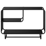 Sideboard Black Oak 93.5 x 37.5 x 64.5 cm Engineered Wood - Front View