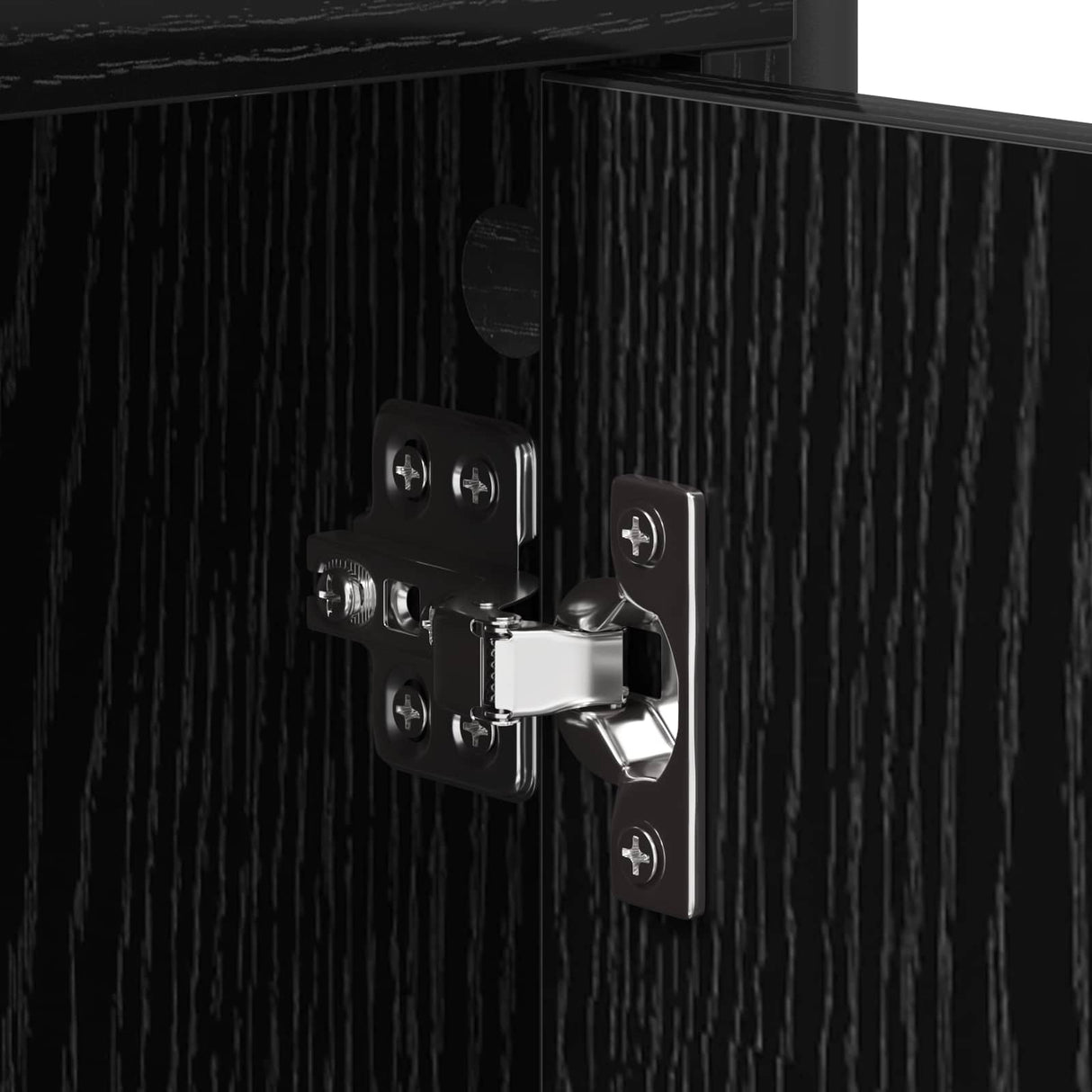 Sideboard Black Oak 68 x 35 x 75 cm Engineered Wood