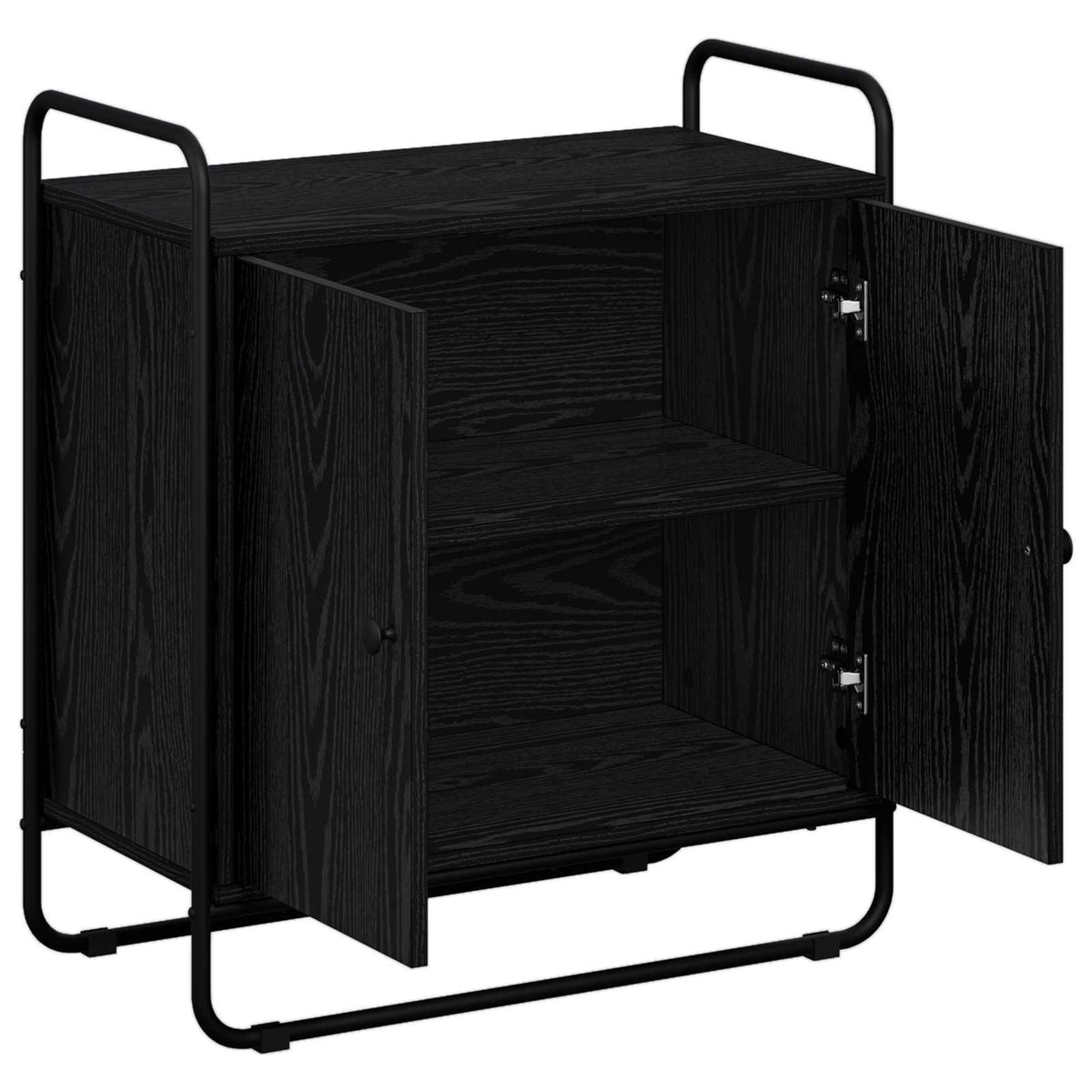 Sideboard Black Oak 68 x 35 x 75 cm Engineered Wood