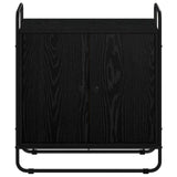 Sideboard Black Oak 68 x 35 x 75 cm Engineered Wood