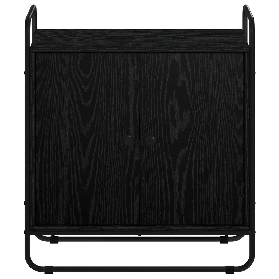 Sideboard Black Oak 68 x 35 x 75 cm Engineered Wood